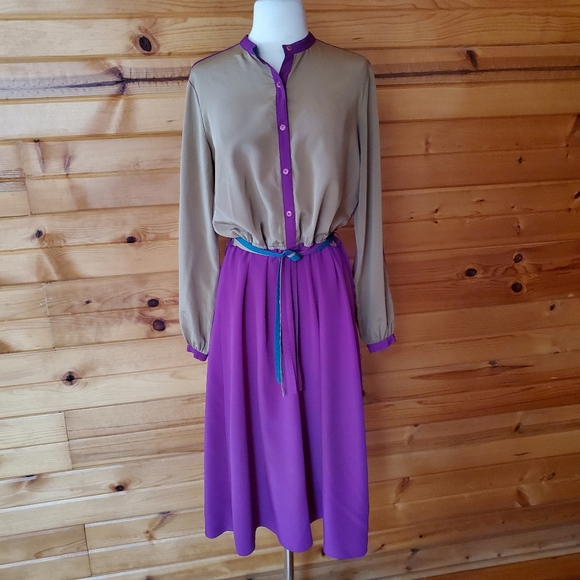 Vintage Dresses & Skirts - Vintage Sasson Multi-Color Secretary Dress